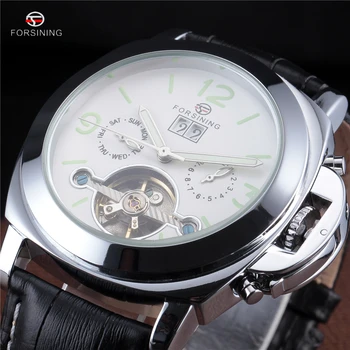FORSINING Luxury Sport Watch Men Leather Strap Automatic Skeleton Mechanical Wristwatch Fashion Casual Silver Tourbillon Clock
FORSINING Luxury Sport Watch Men Leather Strap Automatic Skeleton Mechanical Wristwatch Fashion Casual Silver Tourbillon Clock