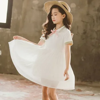 White Blue Preppy Style Toddler Dresses Teenage Girls Short Sleeve Bow Holiday Dress Kids Clothing Children Cotton Ruched Dress
White Blue Preppy Style Toddler Dresses Teenage Girls Short Sleeve Bow Holiday Dress Kids Clothing Children Cotton Ruched Dress