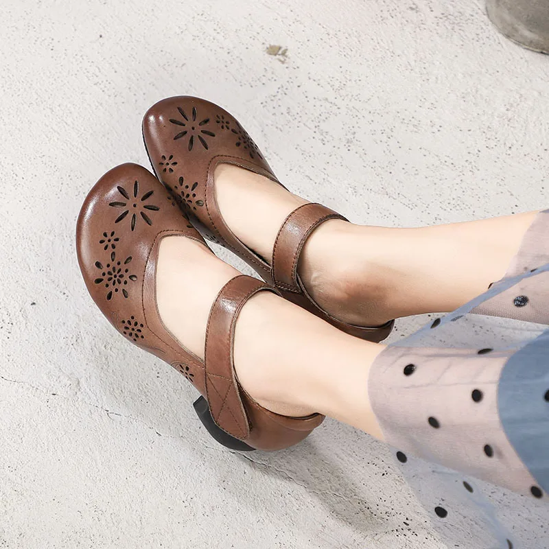 2019 VALLU Original Design Shoes Women Pumps Round Toes Flower Vintage Chunky Heels Genuine Leather Lady Spring Summer Shoes
2019 VALLU Original Design Shoes Women Pumps Round Toes Flower Vintage Chunky Heels Genuine Leather Lady Spring Summer Shoes