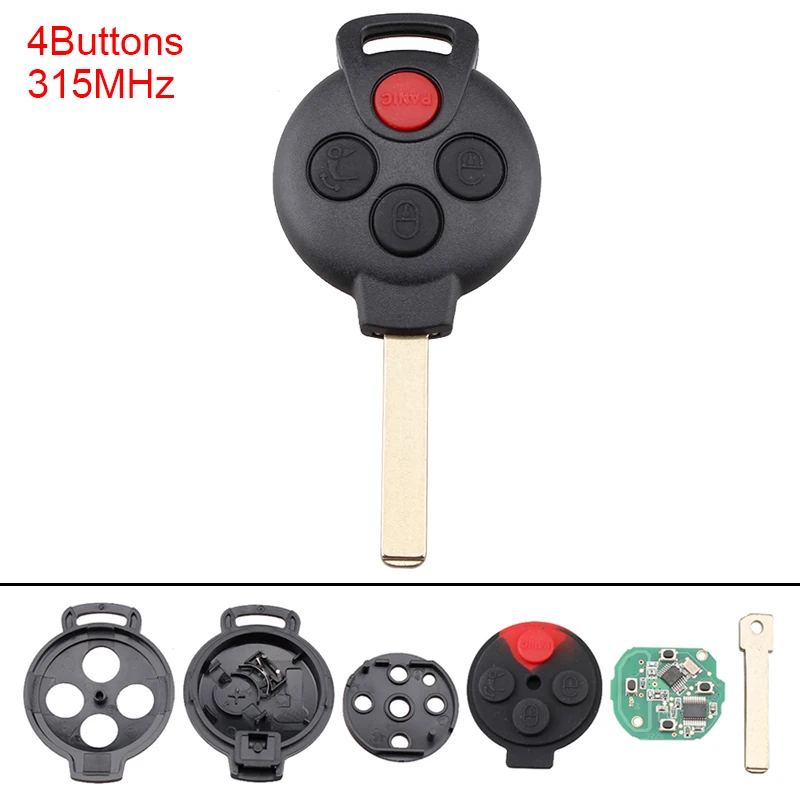 315MHz 4 Buttons Keyless Uncut Flip Remote Key Fob with PCF7941 Chip for Mercedes-Benz Smart Fortwo 2005-2015
315MHz 4 Buttons Keyless Uncut Flip Remote Key Fob with PCF7941 Chip for Mercedes-Benz Smart Fortwo 2005-2015