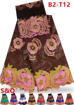 2017popular 5yards african bazin riche getzner fabric+2meter net lace scarf with embroidered lace for wedding party dress B2-T12
2017popular 5yards african bazin riche getzner fabric+2meter net lace scarf with embroidered lace for wedding party dress B2-T12