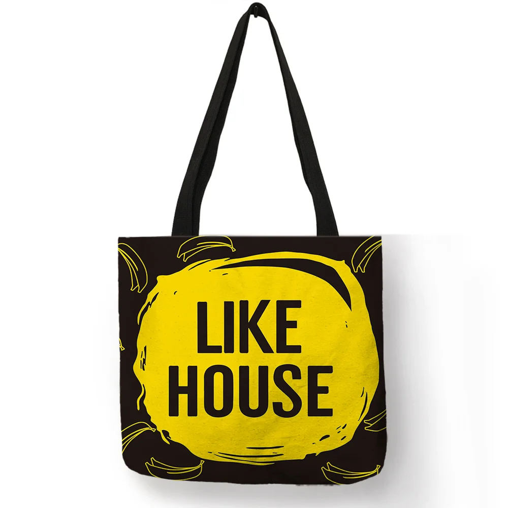 Practical Women Men Girls Shopping Bag Letter Dot Leaf Printing Handbag Bright Yellow Color Linen Shoulder Bag Casual Tote Bags
Practical Women Men Girls Shopping Bag Letter Dot Leaf Printing Handbag Bright Yellow Color Linen Shoulder Bag Casual Tote Bags