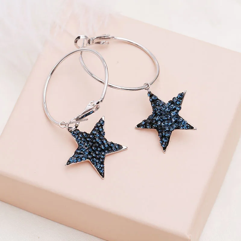 Red Trees Brand Fashion Star Earrings Silver Needle Round Circle Drop Earrings With Star Pendant Drop Shipping With Box
Red Trees Brand Fashion Star Earrings Silver Needle Round Circle Drop Earrings With Star Pendant Drop Shipping With Box