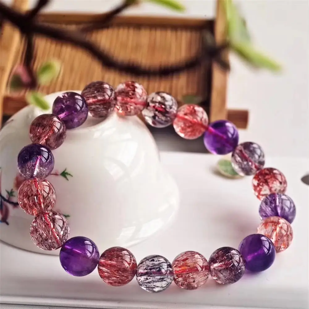 Certificate Natural Lepidocrocite Quartz Super Seven 7 Rutilated Gemstone Bracelet 9.5mm Women Men Round Bead Jewelry AAAAAA
Certificate Natural Lepidocrocite Quartz Super Seven 7 Rutilated Gemstone Bracelet 9.5mm Women Men Round Bead Jewelry AAAAAA