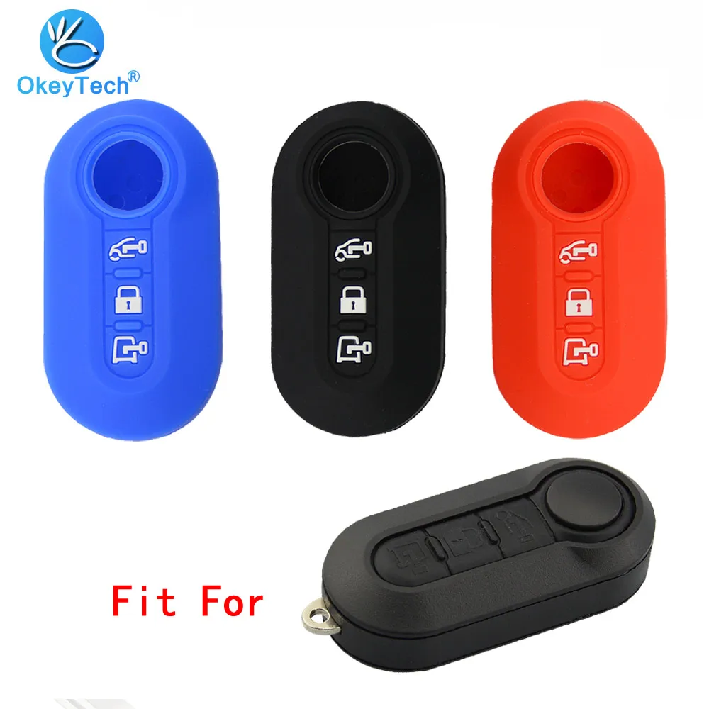 OkeyTech Silicone Rubber Car Key Cover Case For Fiat 500 500X 500L 500C grande panda Ducato punto bravo 3 Buttons auto flip key
OkeyTech Silicone Rubber Car Key Cover Case For Fiat 500 500X 500L 500C grande panda Ducato punto bravo 3 Buttons auto flip key