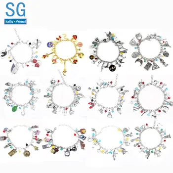 SG 10pcs Film Avnegers Alice in Wonderland HP Moana Charms Women Bracelets Sailor Moon Beatuy Beast Men Bangles Gift Jewelry
SG 10pcs Film Avnegers Alice in Wonderland HP Moana Charms Women Bracelets Sailor Moon Beatuy Beast Men Bangles Gift Jewelry