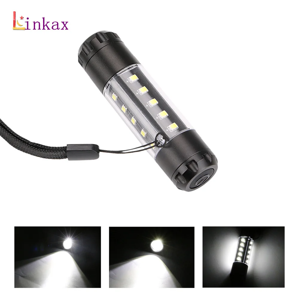 Mini 1* XPE LED+20* SMD COB LED Flashlight Lamp 6 Modes High Brightness 3800Lumens Light Torch Linterna By AA 14500 | Освещение