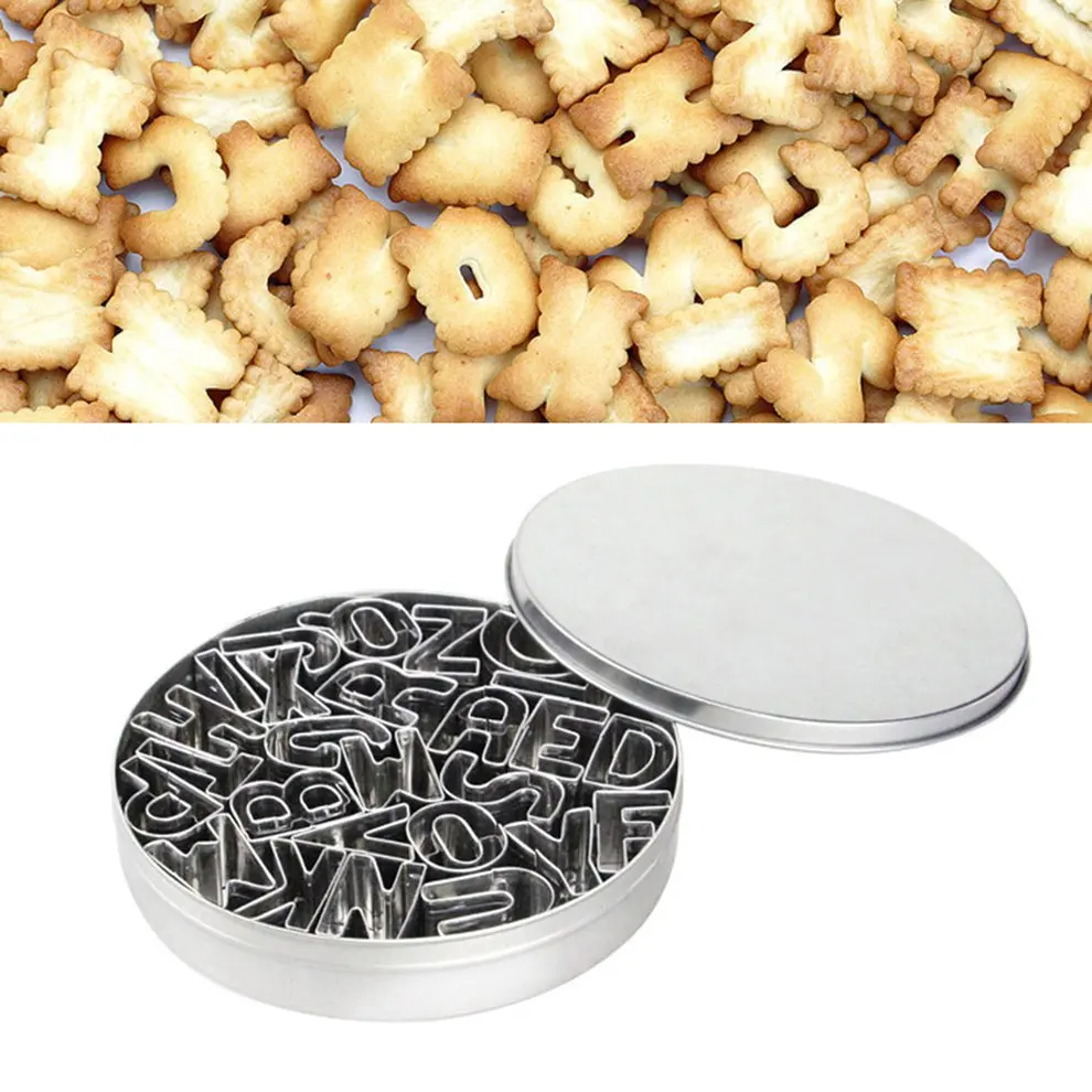 2 Set*26pcs/set Special Design Stainless Steel Cookie Cutter Mold DIY Kitchen Baking Cookie Biscuit Letter Shape Mold
2 Set*26pcs/set Special Design Stainless Steel Cookie Cutter Mold DIY Kitchen Baking Cookie Biscuit Letter Shape Mold