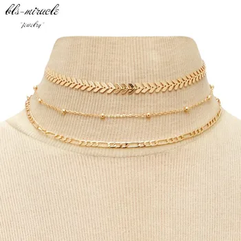 Newest fashion accessories classic gold color Multilayer bead chain Necklace for couple lovers' N541
Newest fashion accessories classic gold color Multilayer bead chain Necklace for couple lovers' N541