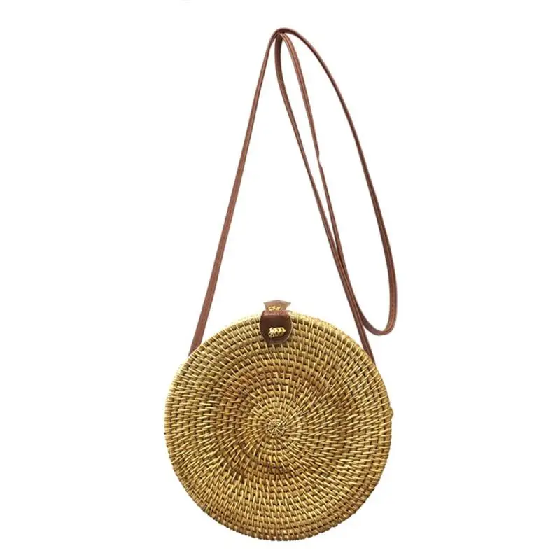 Vintage Rattan Straw Messenger Crossbody Round Bags Women Summer Circle Beach Shoulder Handbags summer ladies handbag small bag
Vintage Rattan Straw Messenger Crossbody Round Bags Women Summer Circle Beach Shoulder Handbags summer ladies handbag small bag