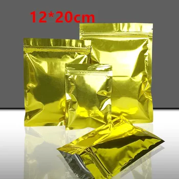 80Pcs/ Lot 12*20cm Golden Zipper Aluminum Foil Resealable Valve Package Pouches Coffee Powder Nuts Mylar Packaging Storage Bags
80Pcs/ Lot 12*20cm Golden Zipper Aluminum Foil Resealable Valve Package Pouches Coffee Powder Nuts Mylar Packaging Storage Bags