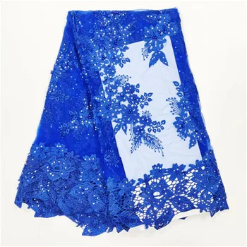 Royal Blue African Lace Fabric 2019 High Quality Lace French Mesh Fabric Beaded Stones Nigerian Swiss Lace Fabrics For Dress
Royal Blue African Lace Fabric 2019 High Quality Lace French Mesh Fabric Beaded Stones Nigerian Swiss Lace Fabrics For Dress