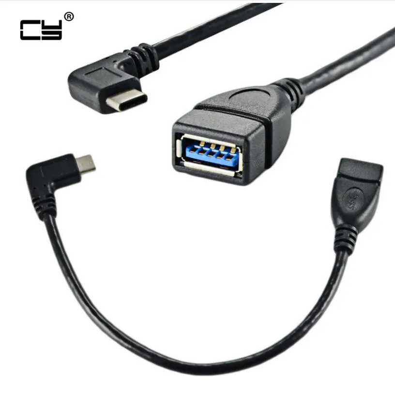 USB3.1 Тип C male к USB3.0 Тип-Женский 90 градусов под прямым углом USB-C кривые короткие