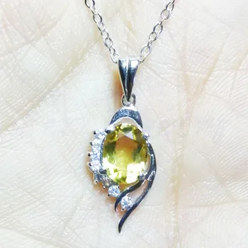 Natural citrine necklace pendant Free shipping 925 sterling silver Fine jewelry 6*8mm 1.35ct gemstone #C9021002
Natural citrine necklace pendant Free shipping 925 sterling silver Fine jewelry 6*8mm 1.35ct gemstone #C9021002