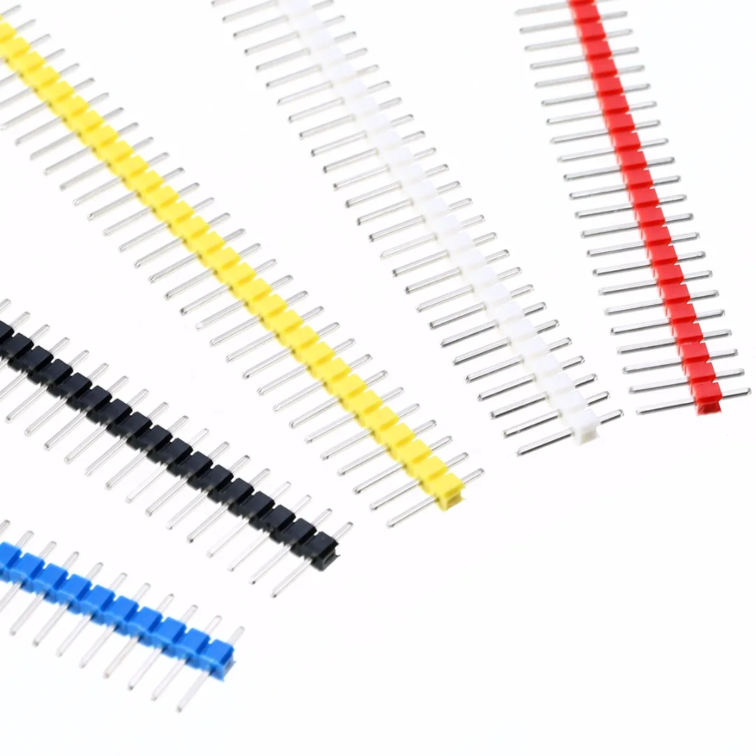 12pcs 2.54mm Pitch Straight Strip Pin Header 40Pin Male Single Row Nickel-Plated Iron For PCB Panel
12pcs 2.54mm Pitch Straight Strip Pin Header 40Pin Male Single Row Nickel-Plated Iron For PCB Panel
