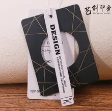 Custom-made customized paper for men and women to wear high-grade black card clothing trademark custom free design hot stamping
Custom-made customized paper for men and women to wear high-grade black card clothing trademark custom free design hot stamping