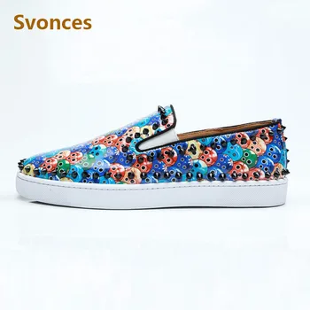 Unisex Fashion Sneakers Casual Women Shoes Luxury Brand Mixed Color Flats Platform Rivets Shoes Woman Print Graffiti Laofers
Unisex Fashion Sneakers Casual Women Shoes Luxury Brand Mixed Color Flats Platform Rivets Shoes Woman Print Graffiti Laofers