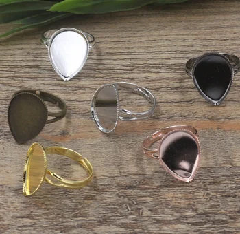 100pcs Cabochon 13*18mm,18*25mm Tear drop Pad ring blank Cameo Tray,Antique Bronze/Gold/Silver Ring setting,DIY jewelry Finding
100pcs Cabochon 13*18mm,18*25mm Tear drop Pad ring blank Cameo Tray,Antique Bronze/Gold/Silver Ring setting,DIY jewelry Finding