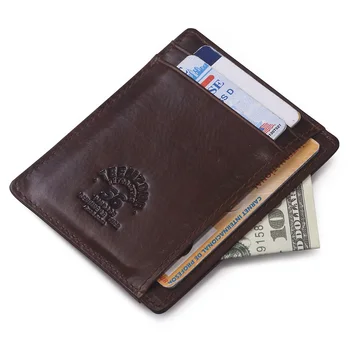 Slim Oil Wax Leather Men ID Credit Card Holder Wallet Business Card Holder 100% Genuine Leather Vintage Mini Purse Money Case 30
Slim Oil Wax Leather Men ID Credit Card Holder Wallet Business Card Holder 100% Genuine Leather Vintage Mini Purse Money Case 30