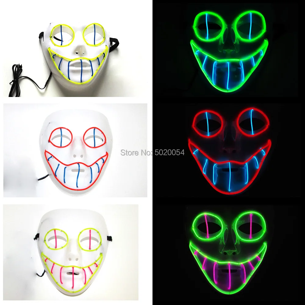 Scary Theme Cosplay Costumes Glowing Cool Light Up Luminous Masks LED EL Mask For Halloween Masquerade
Scary Theme Cosplay Costumes Glowing Cool Light Up Luminous Masks LED EL Mask For Halloween Masquerade