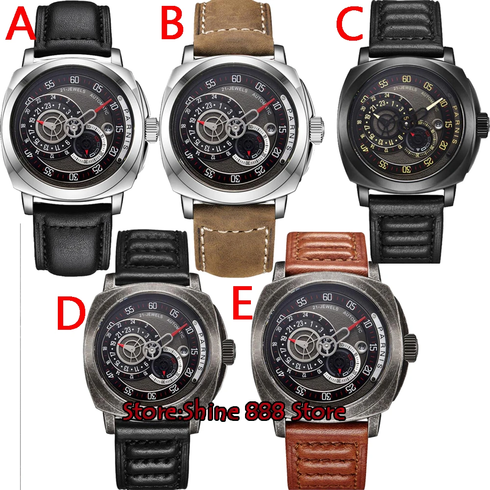 Modisch 44mm PARNIS Sapphire black Dial Calendar MIYOTA relogios top brand luxury automatic masculinos mechanical men's Watches
Modisch 44mm PARNIS Sapphire black Dial Calendar MIYOTA relogios top brand luxury automatic masculinos mechanical men's Watches