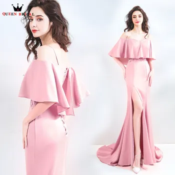 Mermaid Cape Slit Leg Sexy Simple Long Pink Evening Dresses 2020 New Arrival Evening Gown Robe De Soiree JU41
Mermaid Cape Slit Leg Sexy Simple Long Pink Evening Dresses 2020 New Arrival Evening Gown Robe De Soiree JU41