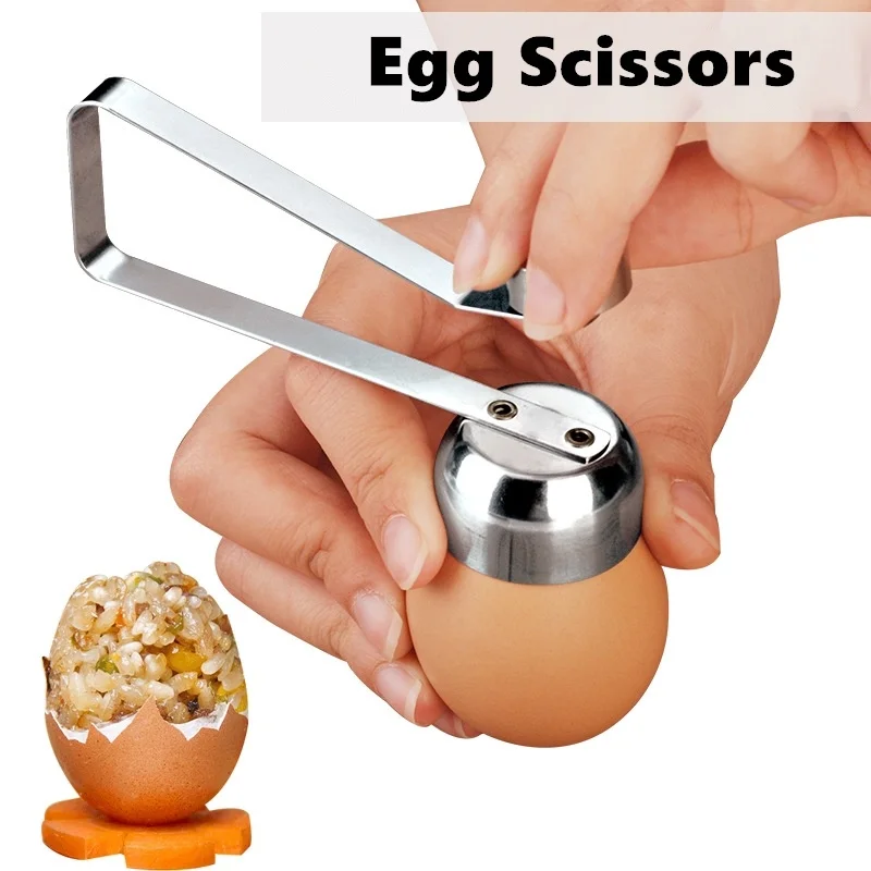Egg Scissors Metal Egg Cracker Topper Cutter Shell Opener Stainless Steel Creative Kitchen Tools for Boiled Raw Egg Open
Egg Scissors Metal Egg Cracker Topper Cutter Shell Opener Stainless Steel Creative Kitchen Tools for Boiled Raw Egg Open