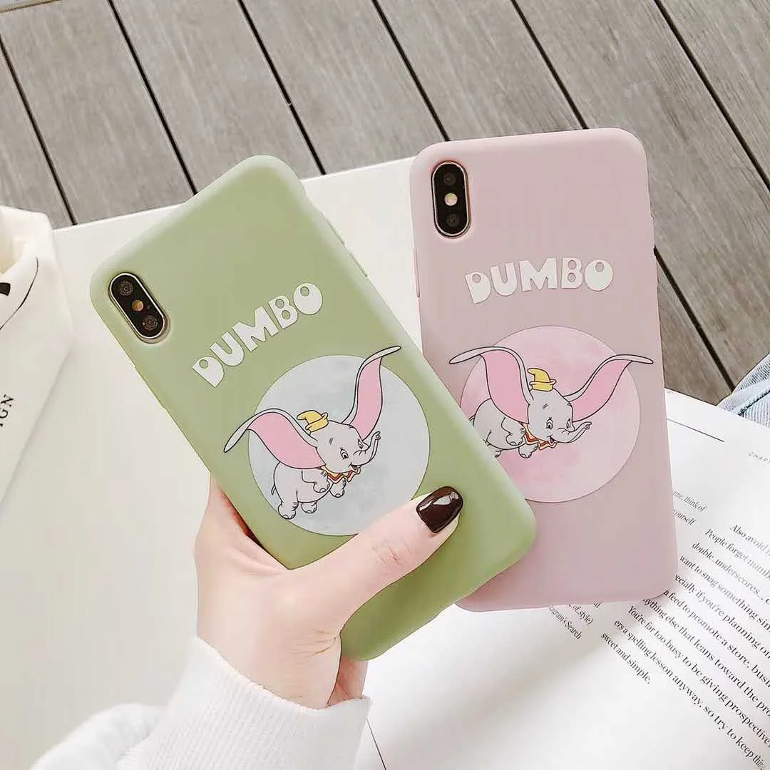 Cute Dumbo Elephant logo moon phone case for iphone 6 6s 7 8 plus Xs MAX XR X cartoon candy painted soft TPU back cover
Cute Dumbo Elephant logo moon phone case for iphone 6 6s 7 8 plus Xs MAX XR X cartoon candy painted soft TPU back cover