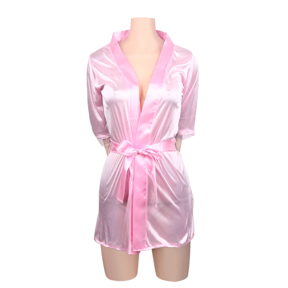 1 Set Cute Sleepwear Robe Sexy Night Gown Sexy Lingerie Satin Lace Women Fashion G-string Underwear One Size
1 Set Cute Sleepwear Robe Sexy Night Gown Sexy Lingerie Satin Lace Women Fashion G-string Underwear One Size
