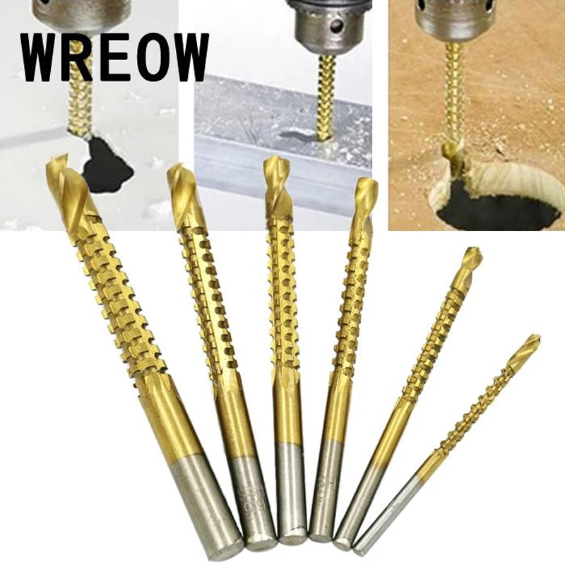 6PCS Countersink Drill Bit Mini HSS Titanium Coated Wood Twist Power Drill Bit Tool Set Woodworking 3mm 4mm 5mm 6mm 6.5mm 8mm
6PCS Countersink Drill Bit Mini HSS Titanium Coated Wood Twist Power Drill Bit Tool Set Woodworking 3mm 4mm 5mm 6mm 6.5mm 8mm