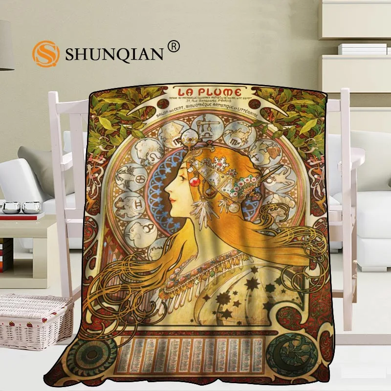 Custom Alphonse Mucha Blanket Blending Fabric 56x80inch 50X60inch 40X50inch Sofa Bed Throw Blanket Kid Adult Warm Blanket
Custom Alphonse Mucha Blanket Blending Fabric 56x80inch 50X60inch 40X50inch Sofa Bed Throw Blanket Kid Adult Warm Blanket