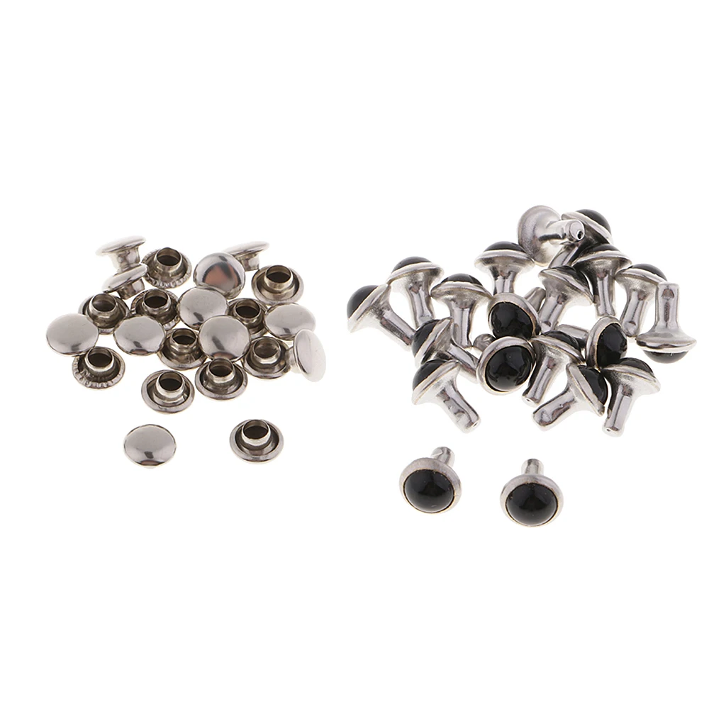 20 Sets Turquoise Decoration Rivets Punk Studs Spikes Garment Bags Shoes Leather Belts Leather Craft DIY Decoration 7mm