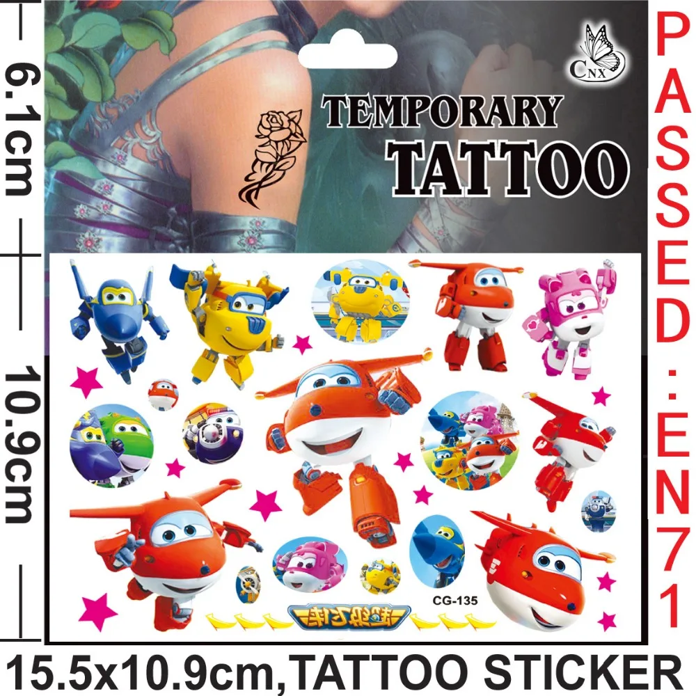2PCS/lot temporary tattoo sticker of super wings, stickers for children party present, kids birthday present
2PCS/lot temporary tattoo sticker of super wings, stickers for children party present, kids birthday present