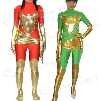 Free Shipping DHL Wholesale X-Men Phoenix Red and Green Lycra Shiny Metallic Superhero Zentai Costume TM127 
Free Shipping DHL Wholesale X-Men Phoenix Red and Green Lycra Shiny Metallic Superhero Zentai Costume TM127
