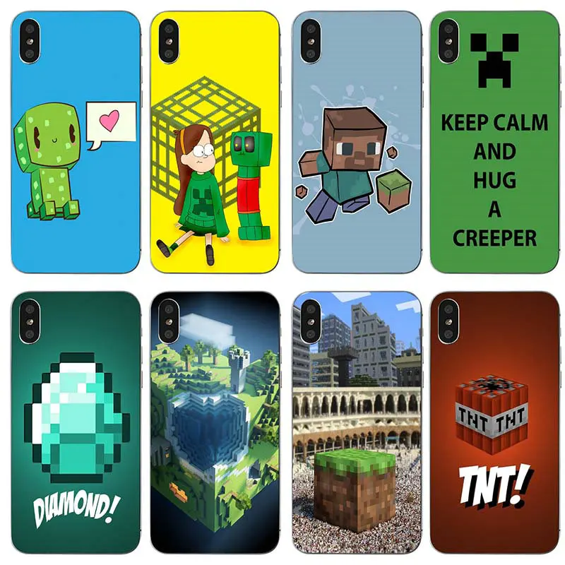 Soft TPU Silicone Mobile Phone Cases Cover for iPhone 8 7 6 6S Plus X XR XS Max 10 5 5S SE 5C 4 4S Coque Bags Cute Minecraft
Soft TPU Silicone Mobile Phone Cases Cover for iPhone 8 7 6 6S Plus X XR XS Max 10 5 5S SE 5C 4 4S Coque Bags Cute Minecraft