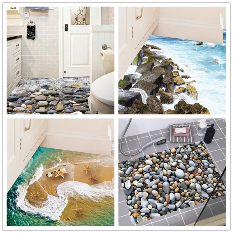 Creative 3D Beach Stones Waves Wall Stickers Home Decor Living Room Bedroom Bathroom Floor Decals Art Diy Self Adhesive Film
Creative 3D Beach Stones Waves Wall Stickers Home Decor Living Room Bedroom Bathroom Floor Decals Art Diy Self Adhesive Film