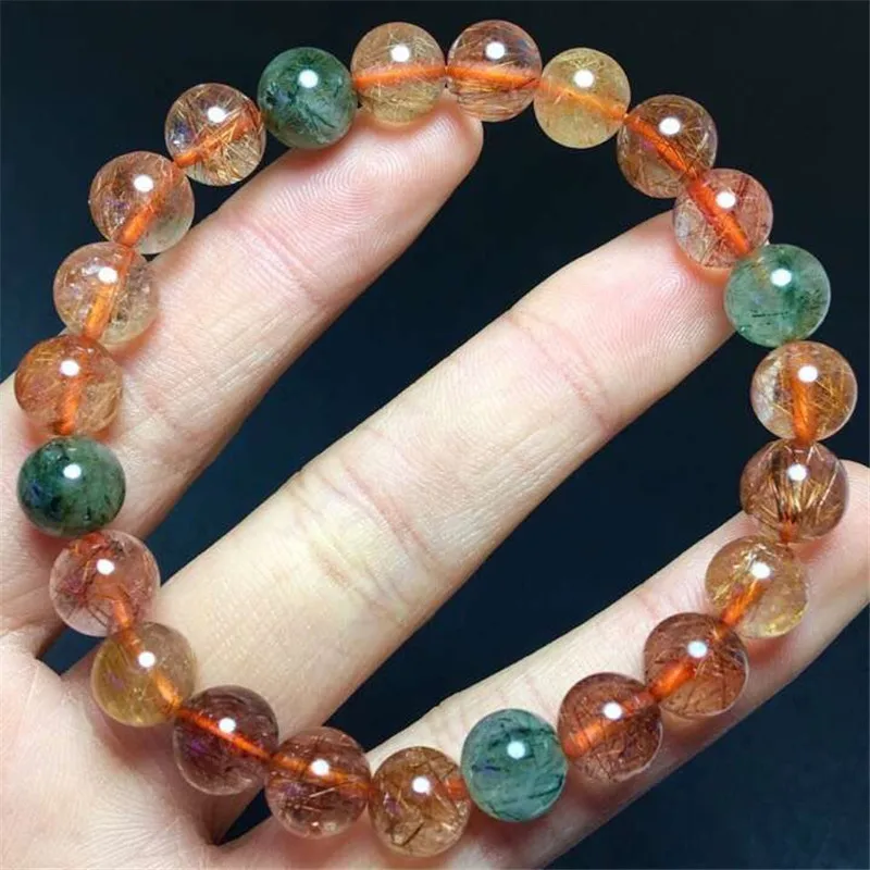 8.8mm Genuine Natural Copper Rutilated Crystal Bracelet Quartz Round Beads Woman Lady Gift Gemstone Bracelets AAAAA
8.8mm Genuine Natural Copper Rutilated Crystal Bracelet Quartz Round Beads Woman Lady Gift Gemstone Bracelets AAAAA