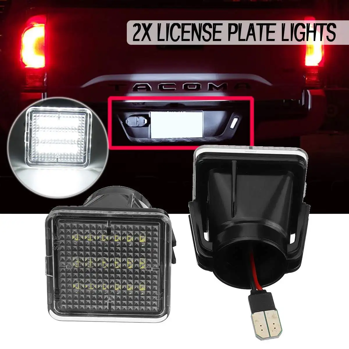 2PCS Error Free Led License Plate Light Lamp 18 Led Number Plate Bulbs for Toyota for Tacoma 2016-2019 for Tundra 2014-2019
2PCS Error Free Led License Plate Light Lamp 18 Led Number Plate Bulbs for Toyota for Tacoma 2016-2019 for Tundra 2014-2019