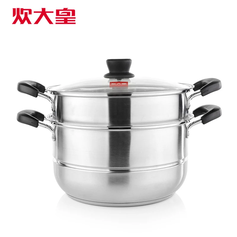 0 New arrival big 304 stainless steel steamer double layer multifunctional steamer glass cover Visual steamer 26cm
0 New arrival big 304 stainless steel steamer double layer multifunctional steamer glass cover Visual steamer 26cm