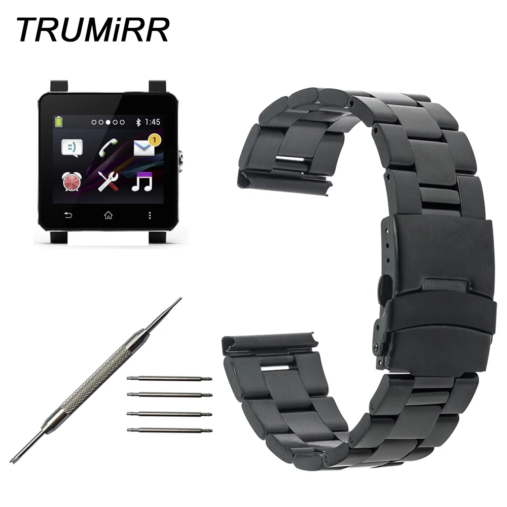 24mm Stainless Steel Watch Band + Tool for Sony Smartwatch 2 SW2 Safety Buckle Strap Wrist Belt Bracelet Black Rose Gold Silver
24mm Stainless Steel Watch Band + Tool for Sony Smartwatch 2 SW2 Safety Buckle Strap Wrist Belt Bracelet Black Rose Gold Silver