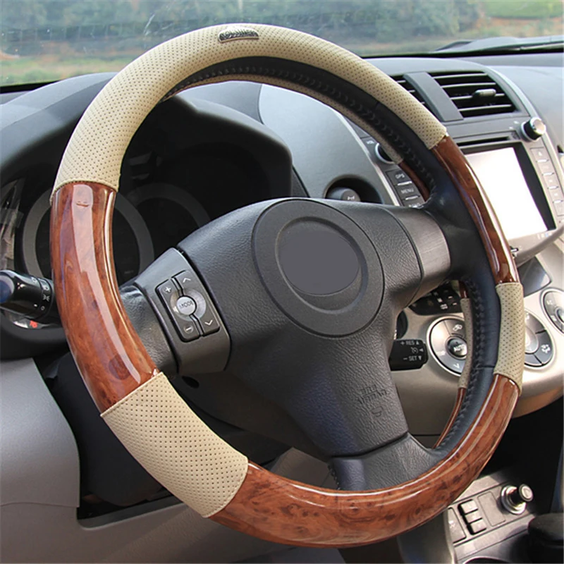 2018 Car Steering Wheel Cover Light Wood Grain Leather Comfortable Car Steering Wheel Covers Fits 38cm/ fits 15" Car Accessories
2018 Car Steering Wheel Cover Light Wood Grain Leather Comfortable Car Steering Wheel Covers Fits 38cm/ fits 15" Car Accessories