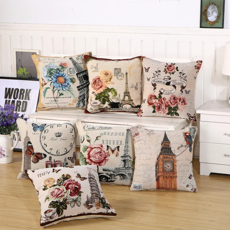New Paris London Romantic Roses Clock Throw Pillow Case Square Soft Waist Rest 45cm x 45cm
New Paris London Romantic Roses Clock Throw Pillow Case Square Soft Waist Rest 45cm x 45cm