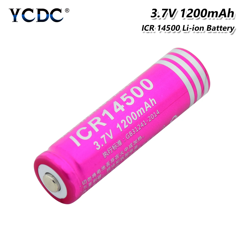 1/2/4 Pieces 14500 Lithium Battery 3.7 V 1200mAh ICR 14500 Li Ion Battery Rechargeable For LED Flashlight Torch Toy Power Bank
1/2/4 Pieces 14500 Lithium Battery 3.7 V 1200mAh ICR 14500 Li Ion Battery Rechargeable For LED Flashlight Torch Toy Power Bank