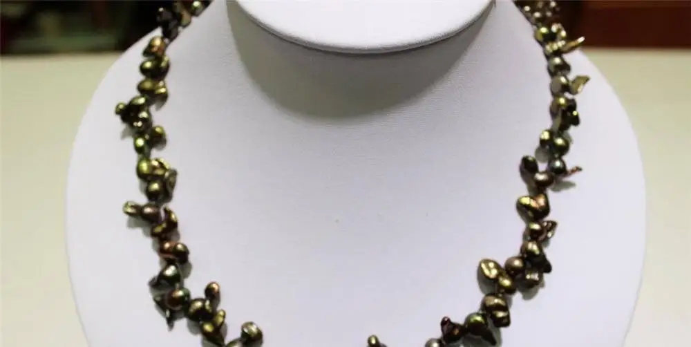 Green keshi pearl freshwater pearl necklace 6x11mm-9x13mm18INCH Alloy "handmade" a(5.18)
Green keshi pearl freshwater pearl necklace 6x11mm-9x13mm18INCH Alloy "handmade" a(5.18)