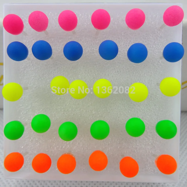 Wholesale 15 Pairs Mixed Color Fluorescent Neon Color Scrub Ball Earrings 6MM Girl Women's Gift YE85
Wholesale 15 Pairs Mixed Color Fluorescent Neon Color Scrub Ball Earrings 6MM Girl Women's Gift YE85