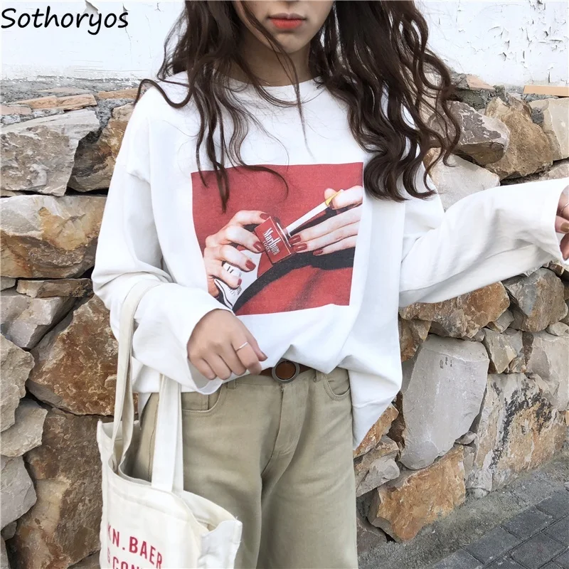 T-shirts Women 2019 New Spring Autumn Korean Style All-match Simple Leisure Soft Womens Printed Full Sleeve Female Trendy Daily
T-shirts Women 2019 New Spring Autumn Korean Style All-match Simple Leisure Soft Womens Printed Full Sleeve Female Trendy Daily