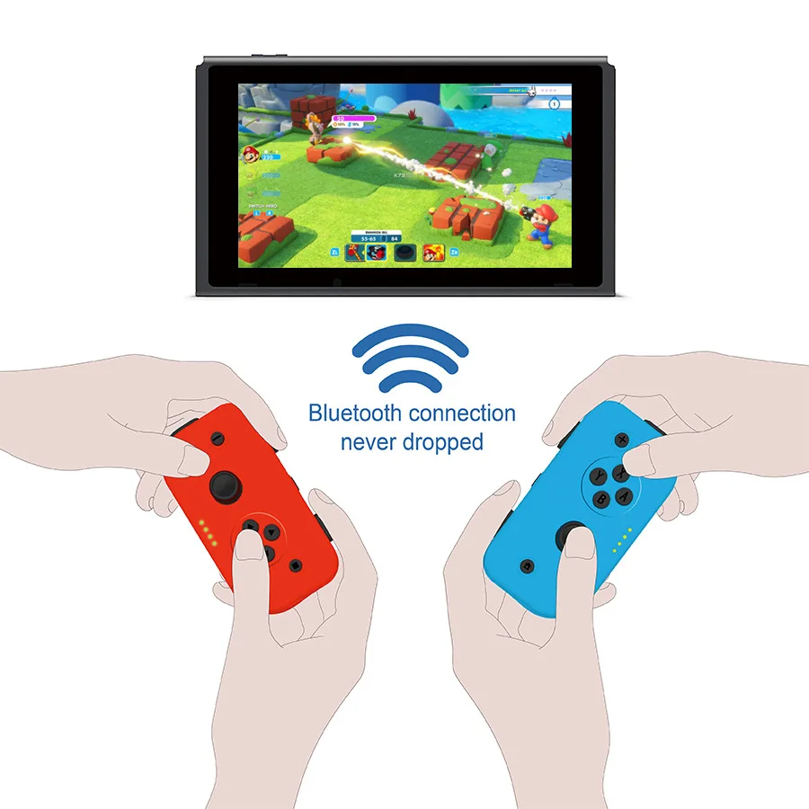 Wireless Bluetooth 8M TURBO Left & Right Joy-con Game Controller Gamepad For Nintend Switch NS Joycon Game Playing Signal stable
Wireless Bluetooth 8M TURBO Left & Right Joy-con Game Controller Gamepad For Nintend Switch NS Joycon Game Playing Signal stable