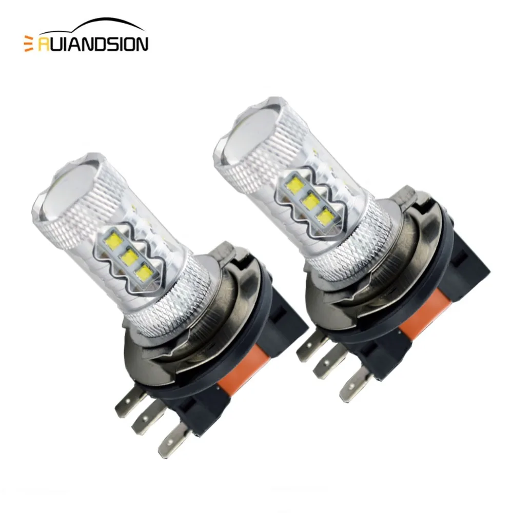 2pcs H15 LED CREES Chips 16SMD LED 12V 24V high power White 6000K LED Bulb For Car Auto External Fog Light Headlight Lamp
2pcs H15 LED CREES Chips 16SMD LED 12V 24V high power White 6000K LED Bulb For Car Auto External Fog Light Headlight Lamp