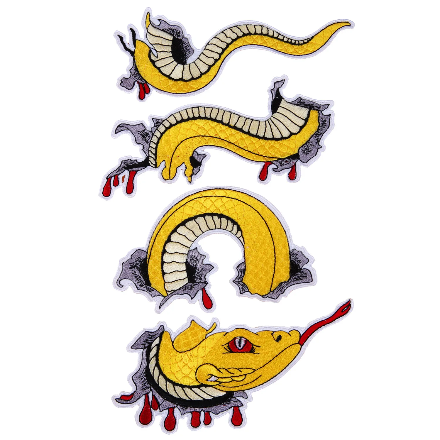 Cartoon Animal Snake Dragon Letters Punk Embroidery Applique Iron on Patches for Clothes Badges Stripe Diy Patch Set for T-shirt
Cartoon Animal Snake Dragon Letters Punk Embroidery Applique Iron on Patches for Clothes Badges Stripe Diy Patch Set for T-shirt