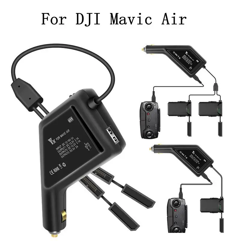 Car Charger Vehicle Outdoor Fast Multi Charging Battery Remote Control Power Charger Hub USB Ports For DJI Mavic Air Accessories
Car Charger Vehicle Outdoor Fast Multi Charging Battery Remote Control Power Charger Hub USB Ports For DJI Mavic Air Accessories
